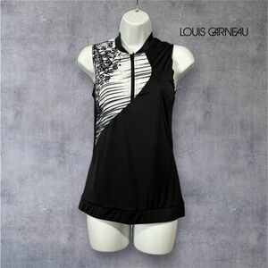 Louis Garneau, Sleeveless Cycling Jersey, Small, Black & White 🚲